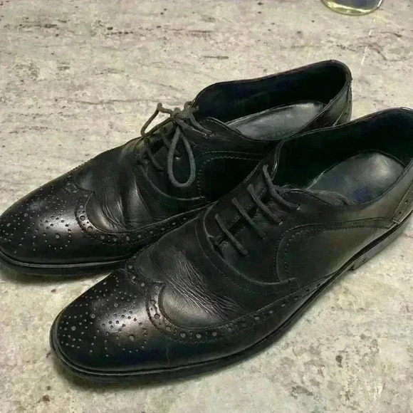 John Varvatos Wingtips 9 Black - Picture 3 of 6